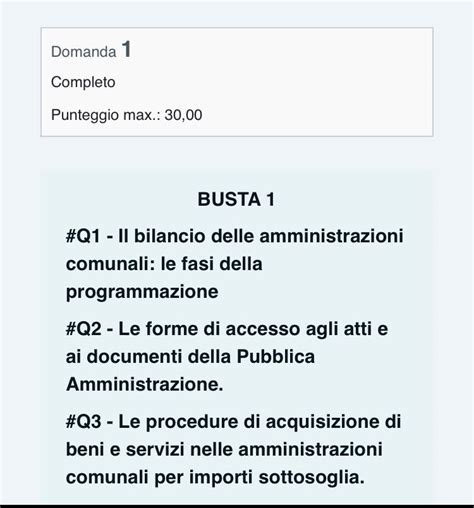 Valutazione Traccia Prova Scritta Istruttore Amministrativo Contabile