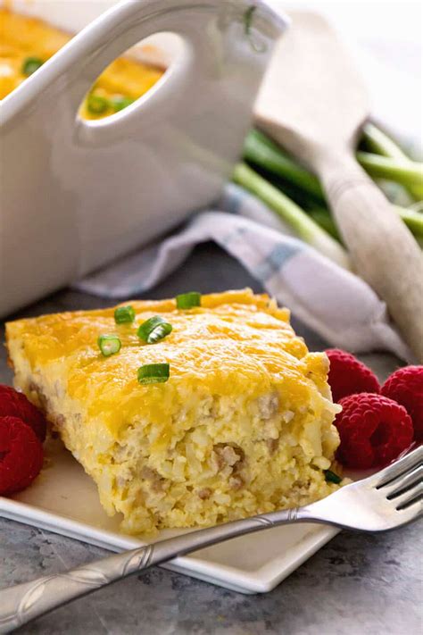 Sausage And Cheese Hashbrown Breakfast Casserole Video Julies Eats And Treats