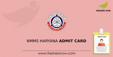 Nmms Haryana Admit Card 2022 Released Exam Date