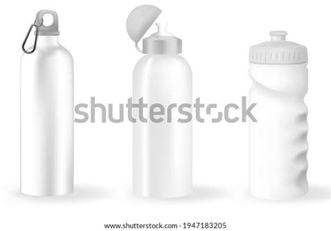 Plastic Bottle Glossy Metal Water Bottle Stock Vector Royalty Free