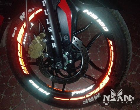 Stickers Para Rines De Motos Bajaj Reflejante Neon Meses Sin Intereses