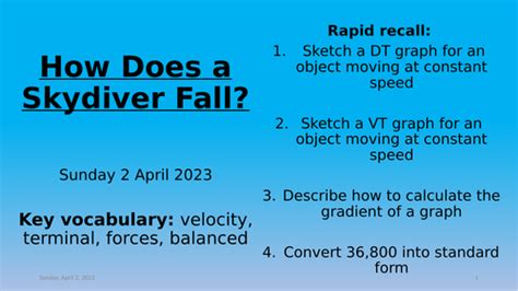 Physics - Terminal Velocity | Teaching Resources