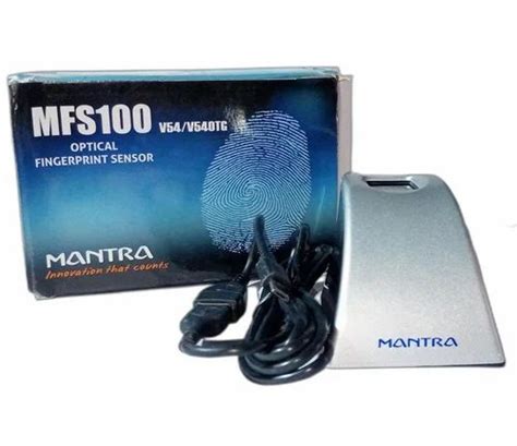 15 X 17 Mm Silver Mantra MFS100 Biometric Fingerprint Scanner