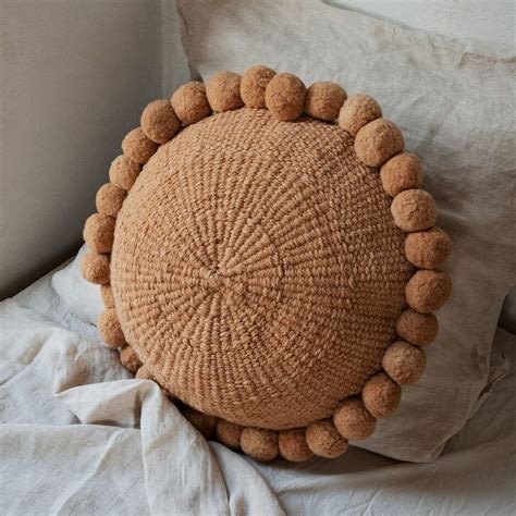 Coussin Rond Motifs Ocre Coussin Ethnique Finca Home