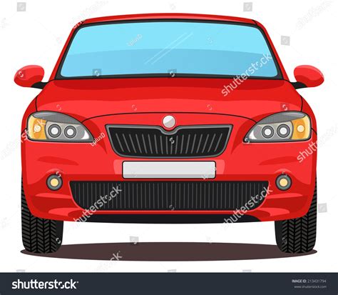 Vector Red Car Front View Stock Vector Royalty Free 213431794