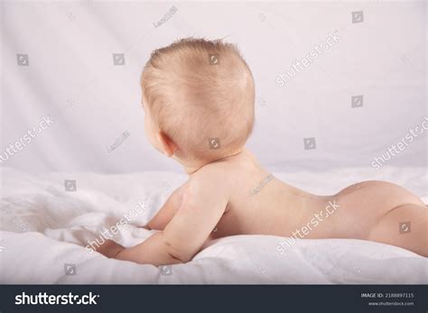 Cute Naked Baby Lies On His Stock Photo Shutterstock