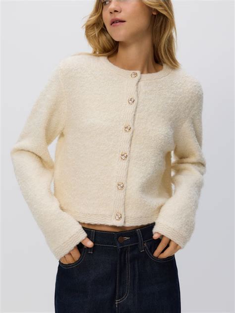 Cardigan With Decorative Buttons Color Nude RESERVED 234GV 02X