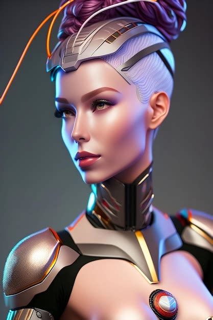 Premium Ai Image Ai Female Robotic Face Woman Robot