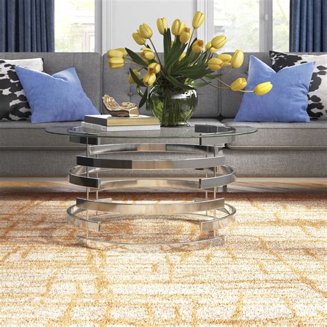 Wade Logan Arkesha Glass Top Coffee Table Reviews Wayfair Canada