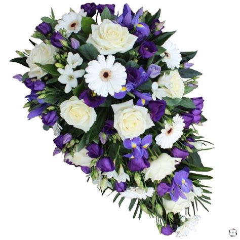 Purple White Single Ended Funeral Spray Buy Online Or Call