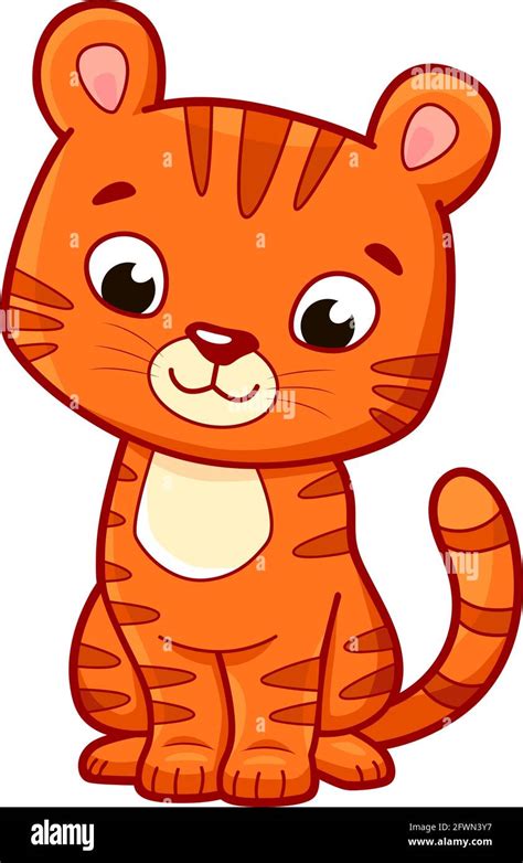 Cute Tiger cartoon. Tiger clipart vector illustration Stock Vector Image & Art - Alamy