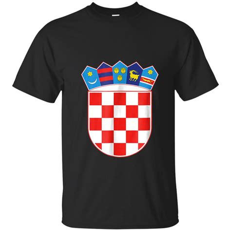 Croatia soccer team with croatia flag and Hrvatski grb T-shirt-mt ...