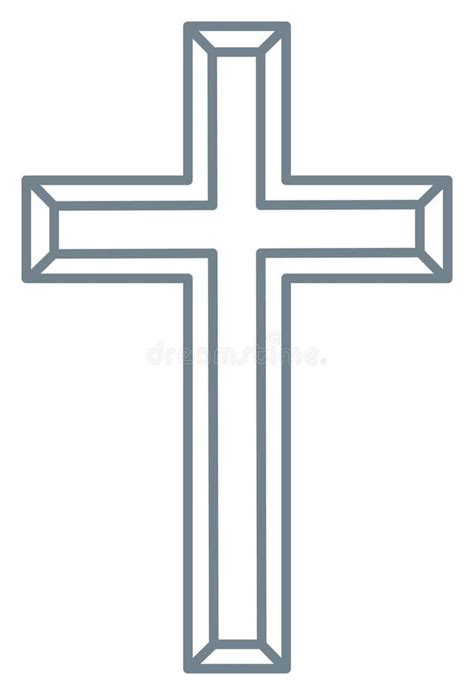 Cross Of Christian Crucifix Simple Logo Icon Of Christian Symbol Of