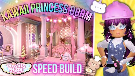 Kawaii Princess Dorm SPEED BUILD Royale High Campus 3 YouTube