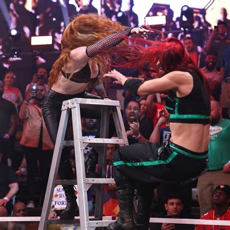 Alba Fyre pushed off a ladder by Isla Dawn : r/WrestlingHumiliation