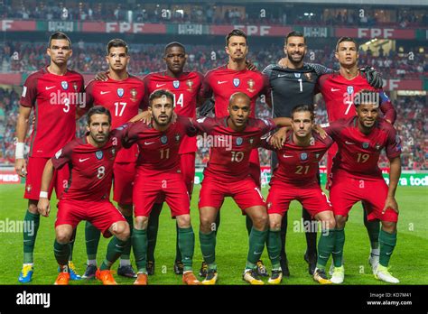 Lisbon, Portugal. 10th Oct, 2017. Portugal's starting team for the ...