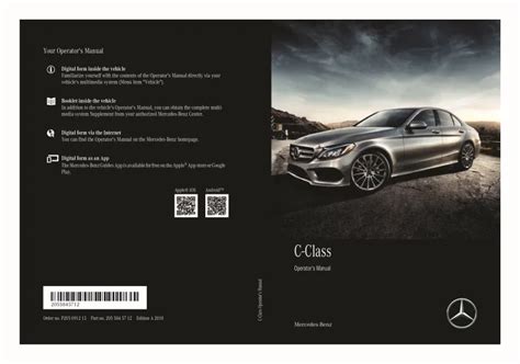 2018 Mercedes Benz C Class Owners Manual Free Pdf