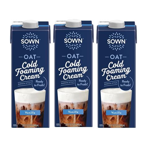 Amazon.com: SOWN Oat Cold Foam Creamer, Vanilla - Barista Style Oat