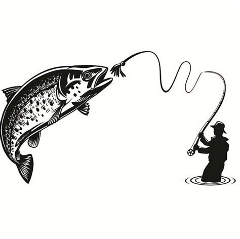 √ Fly Fishing Silhouette Clip Art - Popular Century