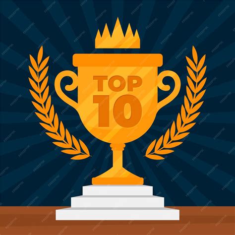 Free Vector Top 10 Best Podium Award