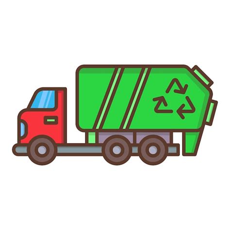 Premium Vector Garbage Truck Icon Vector Design Template