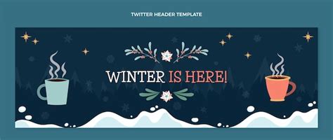 Free Vector Flat Winter Twitter Header