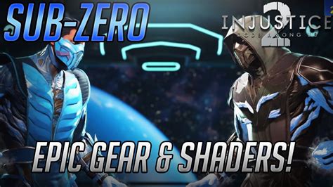 Sub Zero Epic Gear And Shaders Reveal Injustice 2 Sub Zero Gear