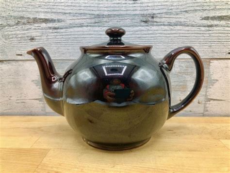 1940s Sadler Brown Betty Teapot Vintage Dark Brown Glaze Etsy