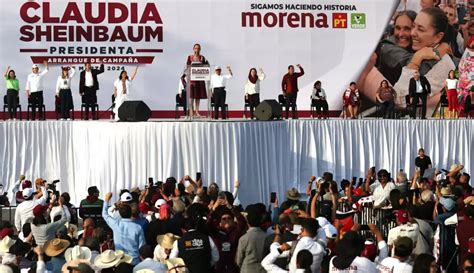 Promete Sheinbaum cuidar legado de AMLO en inicio de campaña El