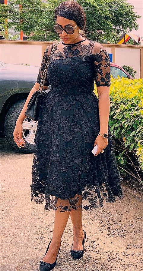 Juliet Ibrahim In Funeral Lace Style African Lace Styles African