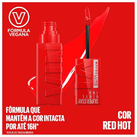Batom Líquido Maybelline Ny Superstay Vinyl Ink Red Hot ml PanVel Farmácias