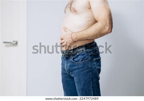 Man Naked Torso His Pants Buttocks Stock Photo Shutterstock