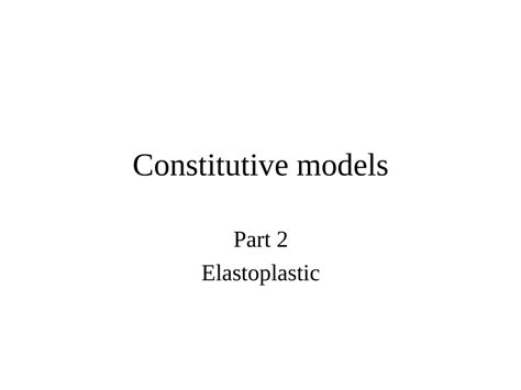 soil constitutive models