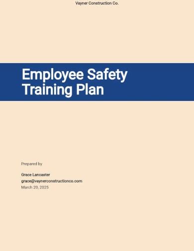 13 Safety Training Plan Templates Word Google Docs Apple Pages