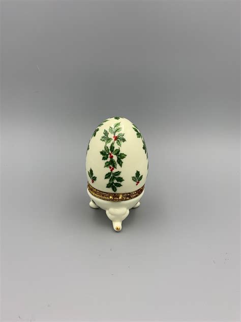 Vintage Christmas Egg Trinket Box Formalities By Baum Bros Etsy