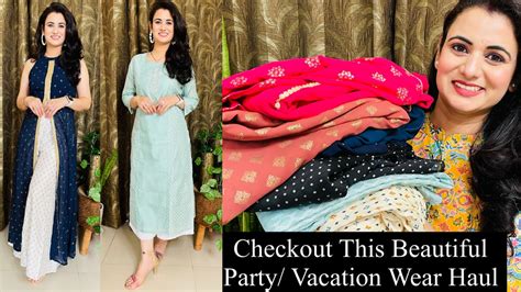 Party Wear Kurta And Vacation Dress And Bottom Wear Haul👗summer Special