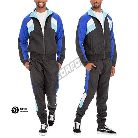 Windbreaker Set For Men Multi Panelled Designed 100 Polyester Zipper