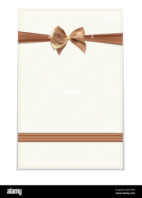 Vintage Wedding Invitation With Bow And Ribbon Template Illutsration