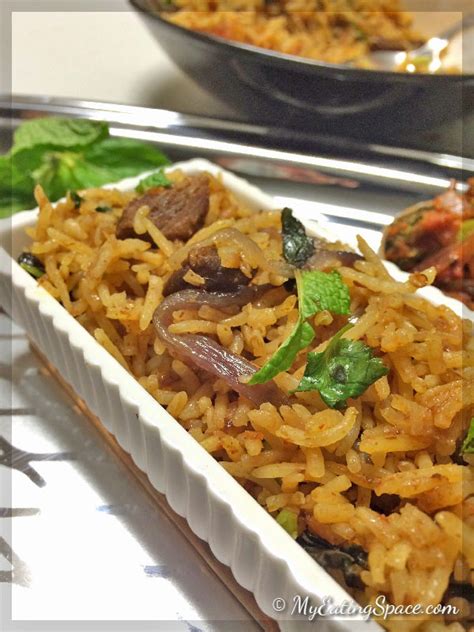 Beef Biryani Spicy Meat Rice My Eating Space