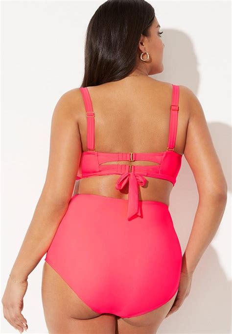 Gabifresh Wrap Underwire High Waist Bikini Hot Pink Hot Pink