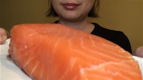 【咀嚼音】サーモン刺身 Mukbang Asmr Salmon Sashimi Youtube