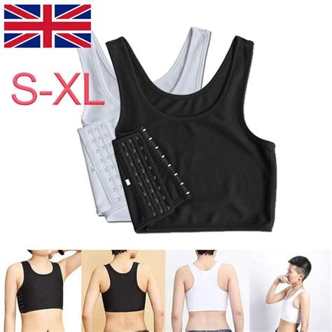 TRANS LESBIAN TOMBOY Strengthen Flat Chest Breast Binder Short Vest Cosplay Uk 6 34 PicClick UK