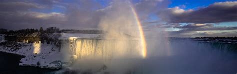 Wallpaper Niagara Falls, Canada, rainbow, snow, winter 3840x2160 UHD 4K ...