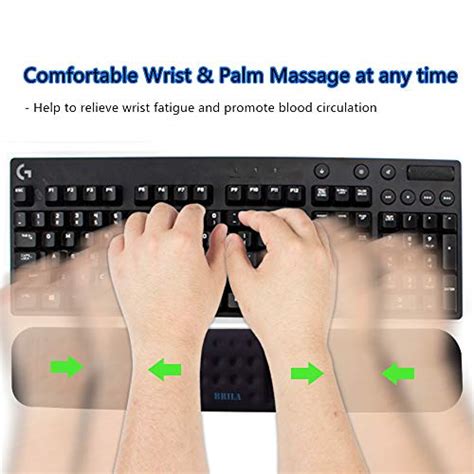 Brila Upgraded Ergonomic Keyboard Wrist Rest Support Cushion Pad Comfy Soft Memory Foam Gel