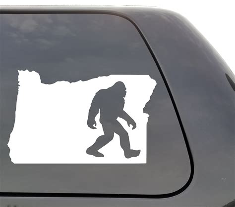 Bigfoot Oregon Vinyl Decal Bigfoot Or Yeti Sasquatch Etsy