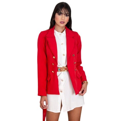 Max Blazer Longo Feminino Alongado Corte A Laser Acinturado