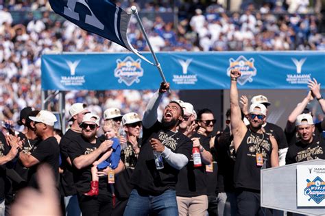 Photos: Dodgers celebrate World Series win with parade, Dodger Stadium ...