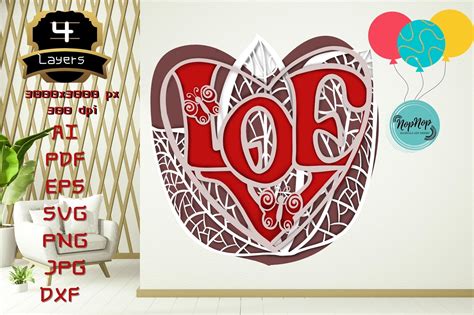 Valentine Sweet Heart V Graphic By Nopnop Mandala Design Creative