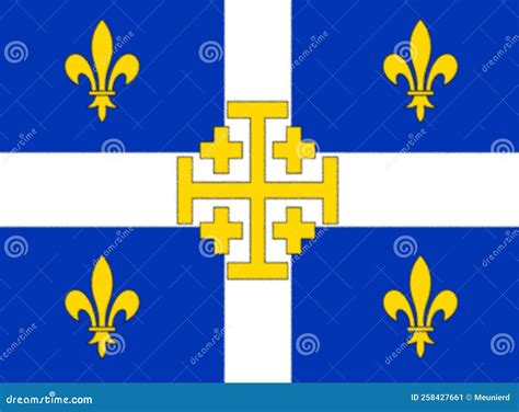 Civil Flag Of The Kingdom Of Jerusalem Royalty-Free Stock Photography ...