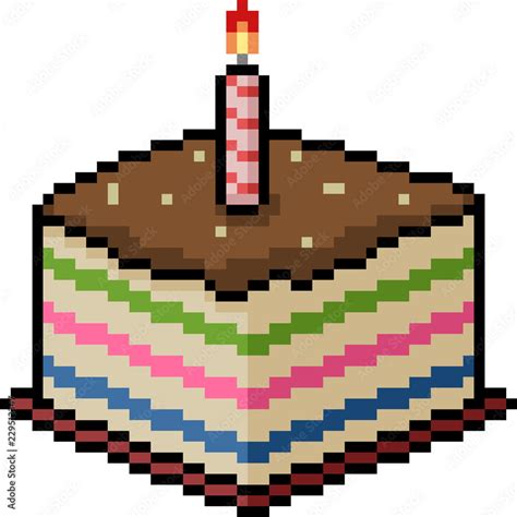 Minecraft Cake Pixel Art